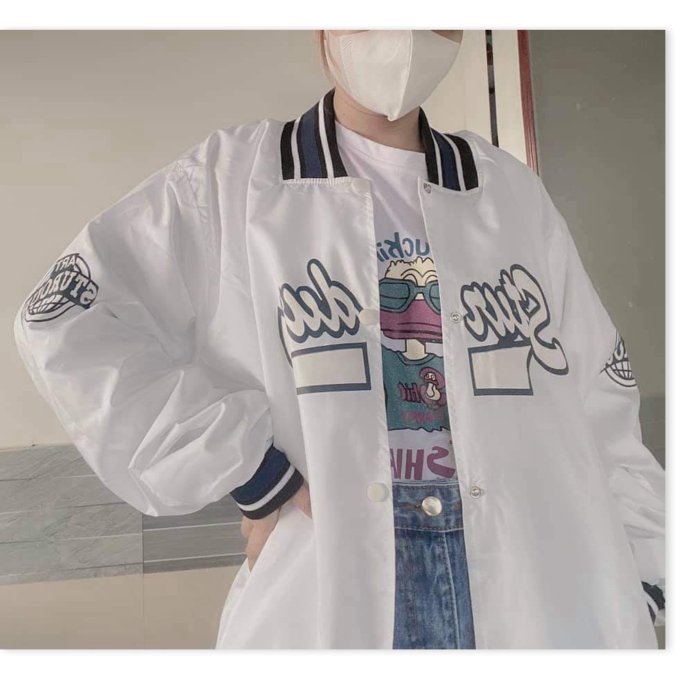 Áo Khoác Bomber Unisex Nam Nữ Form Rộng In Chữ Siêu Chất, Siêu Ngầu Cực Hot - NGỌC HÂN FASHION