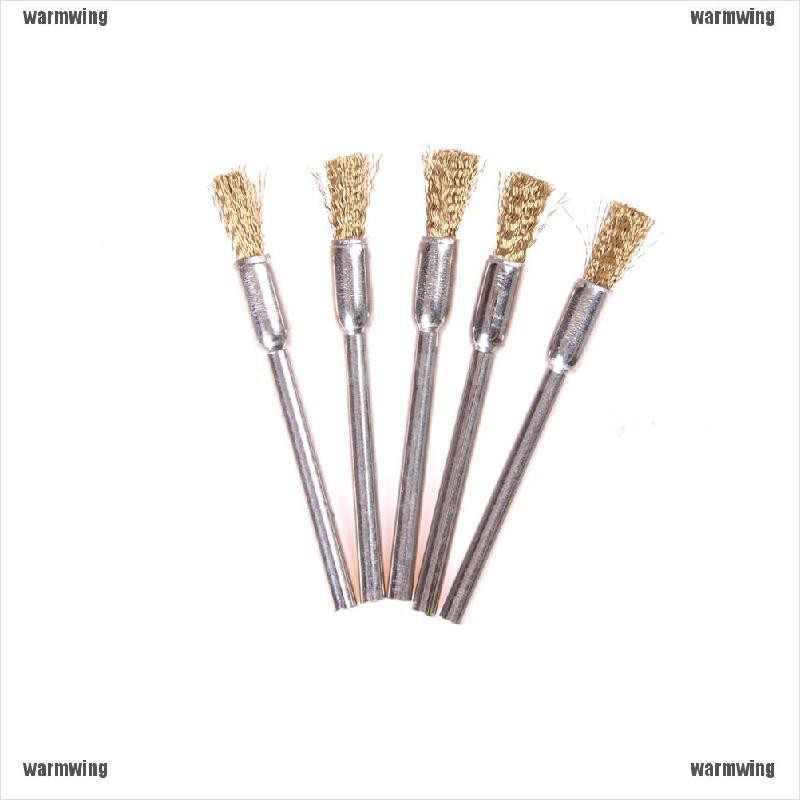 [WMW] Set 5 Chổi Sợi Đồng 3mm * 5mm Vệ Sinh Đánh Bóng Xe Hơi
