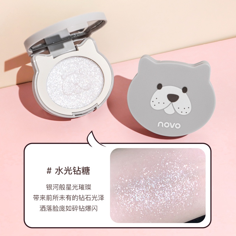 Phấn Nhũ Bắt Sáng Kiềm Dầu Tự Nhiên NOVO Animal Diaries Mashed Potato Highgloss Powder 4.5g