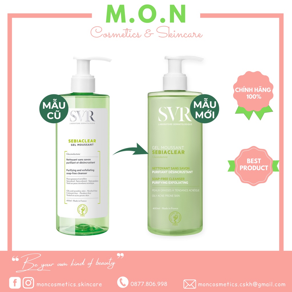 Sữa rửa mặt SVR Sebiaclear Gel Moussant