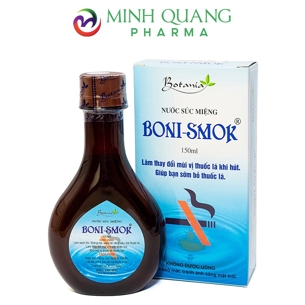 Nước súc miệng BONI SMOK cai thuốc lá Chai 150 - 250ml