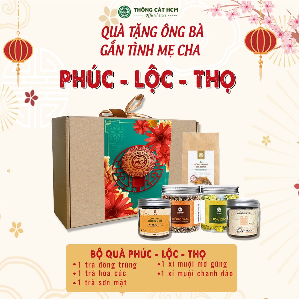 Set quà tặng đặc biệt ý nghĩa Tết 2022 - Bộ quà Sức Khỏe Phúc -Lộc - Thọ Thông Cát HCM, sang trọng, chất lượng