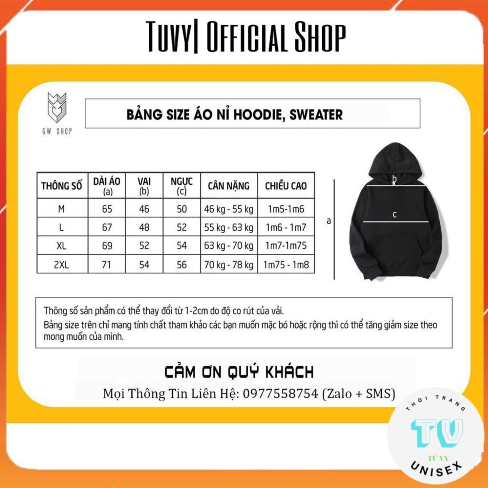 Áo hoodie nam TUVYCHUYENSI Áo nỉ hoodie unisex nam nữ chữ Yeah dày ấm co giãn nhẹ form rộng 2 màu đen trắng