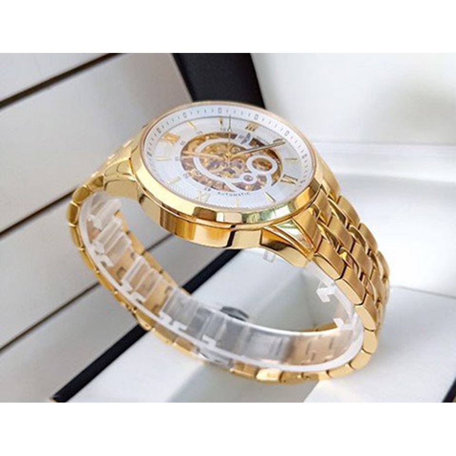 Đồng hồ nam mặt kính Sapphire SRWATCH SG8894.1402 trắng máy bằng thép không gỉ được