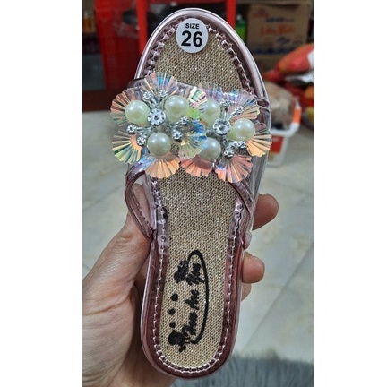 DÉP GUỐC HOA ĐÍNH NGỌC BÉ GÁI CAO 3CM