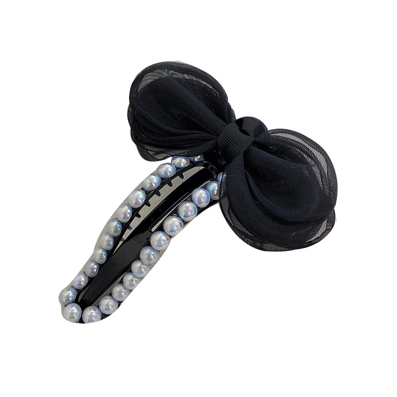 Kẹp Tóc Đính Nơ Và Ngọc Trai Xinh Xắn Dành Cho Nữ