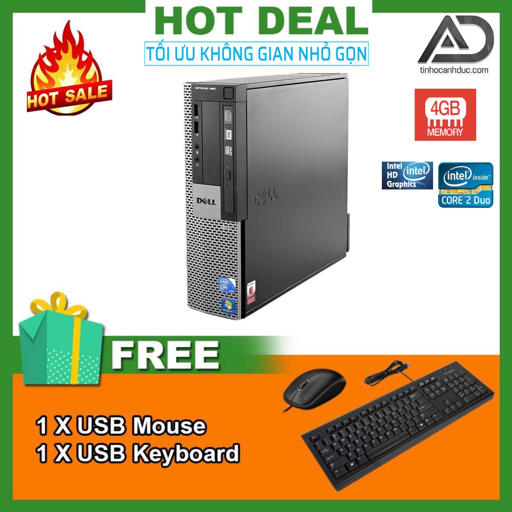 Máy tính đồng bộ DELL Optiplex 960SFF Ram4g Hdd250g hàng châu âu siêu bền | WebRaoVat - webraovat.net.vn