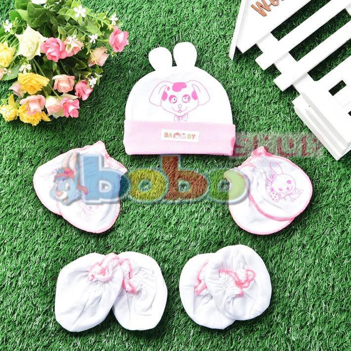 Combo nón,bao tay chân cho bé
