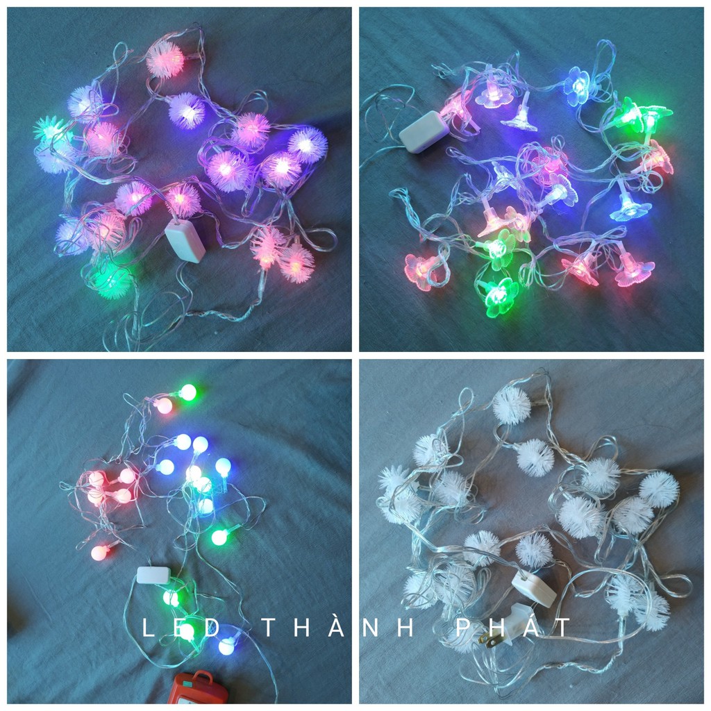 DÂY NHÁY LED TRANG TRÍ  TẾT NOEL BÔNG TUYẾT, BÔNG HOA