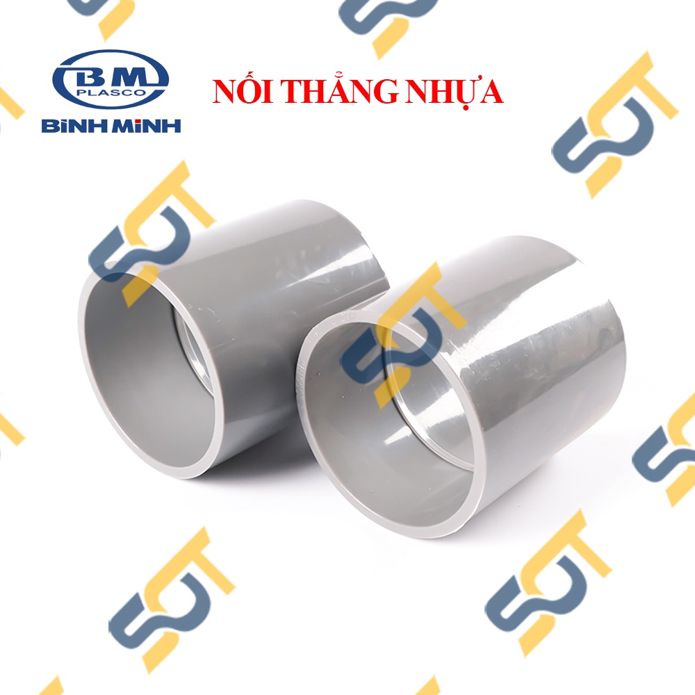 [BÌNH MINH] Nối thẳng ống nhựa, Măng sông trơn PVC BÌNH MINH hai đầu dán ống phi 21 27 34