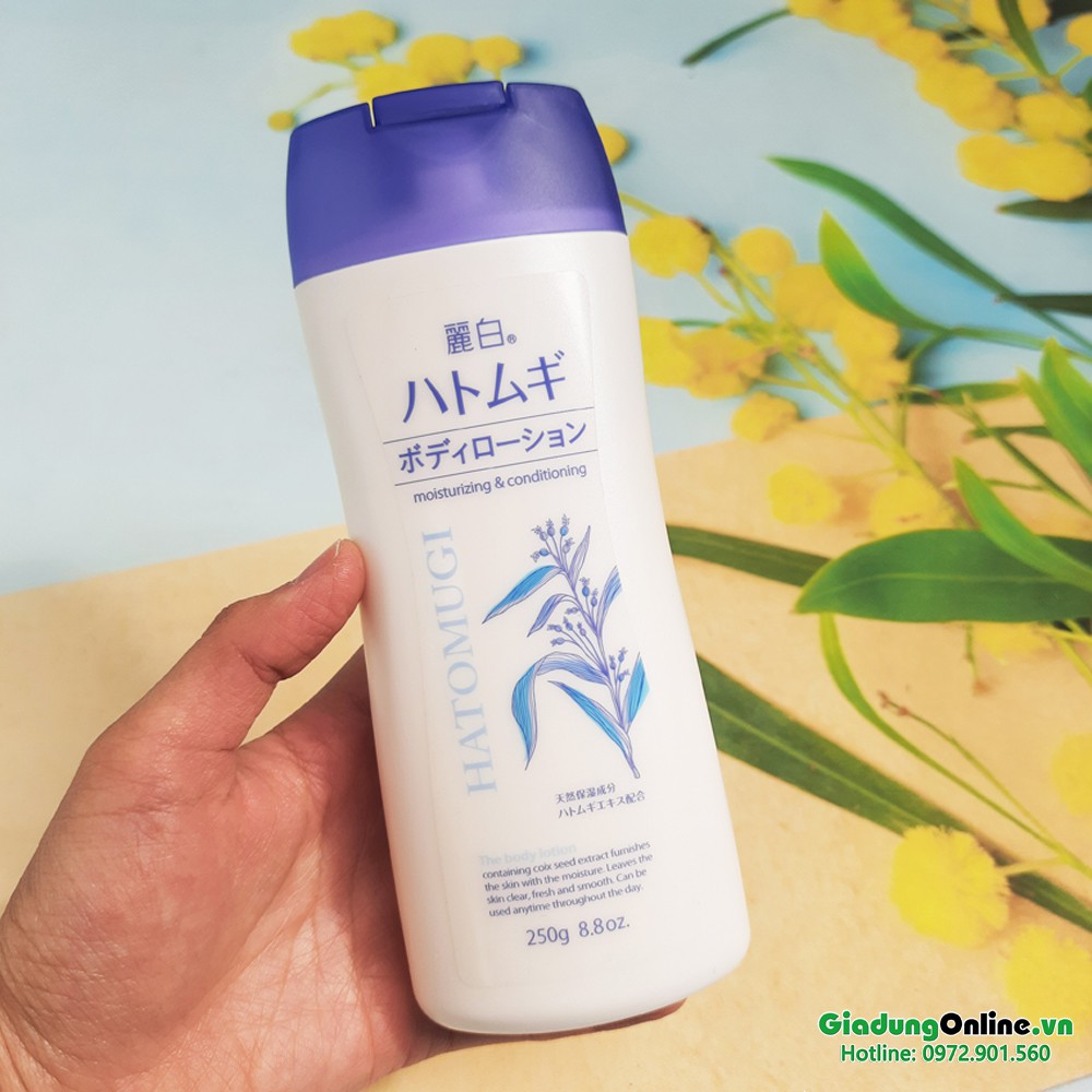 Dưỡng Thể Ý Dĩ Sáng Da Mền Mịn Reihaku Hatomugi Body Lotion Nhật Bản 250g - Larva Store