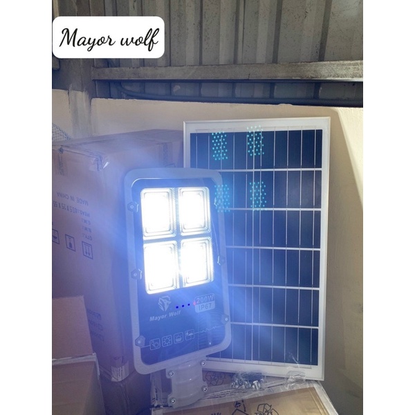 😍 Đèn đường năng lượng mặt trời , 3 ánh màu : trắng , vàng , trung tính chính hãng MAYOR WOLF