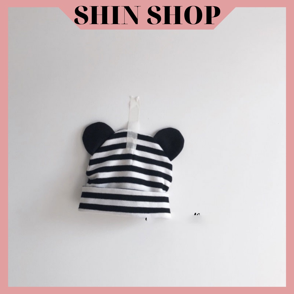 Mũ cotton tai chuột mickey cho bé - mũ trùm đầu - SHIN SHOP MD157