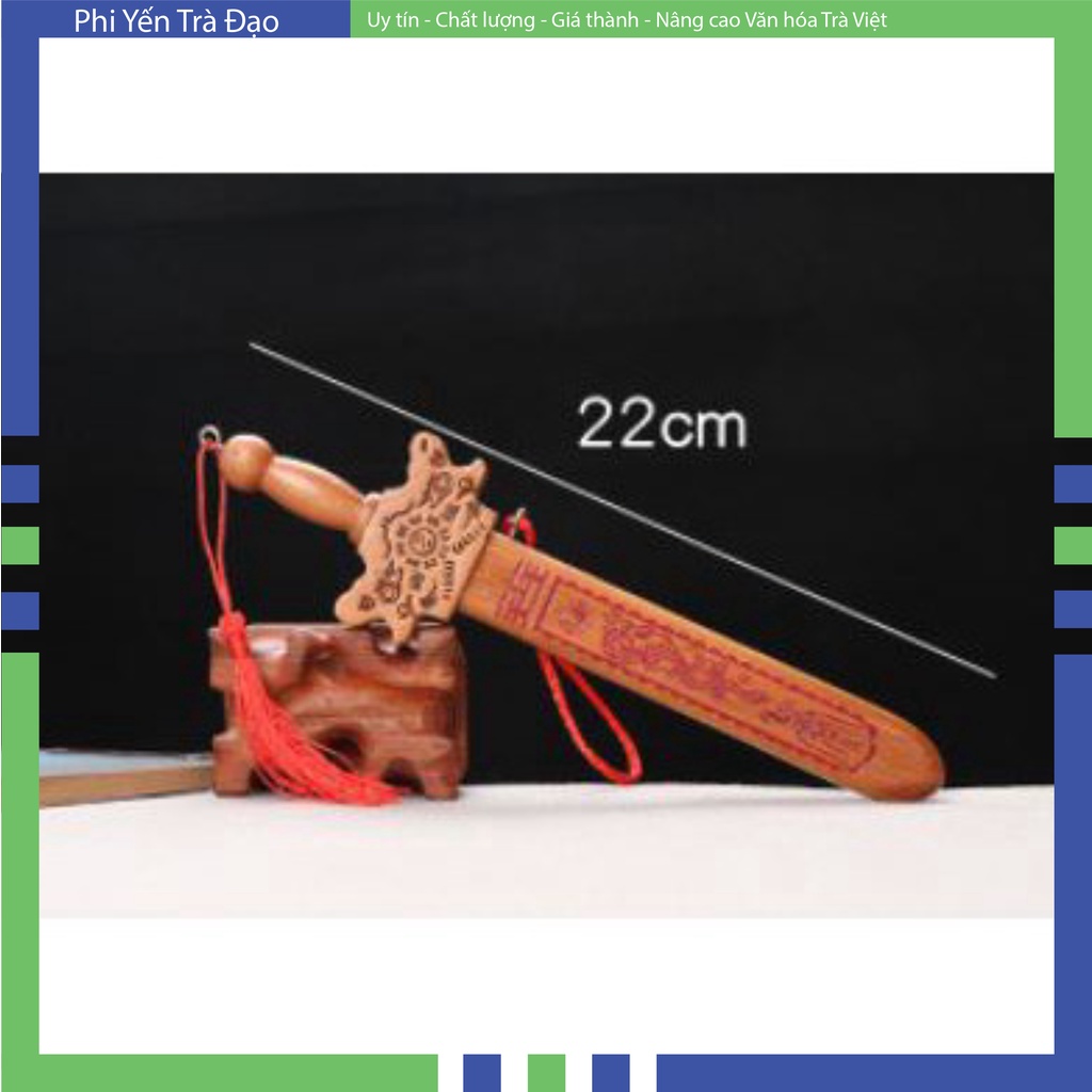 Kiếm gỗ đào thất tinh bát quái 22cm