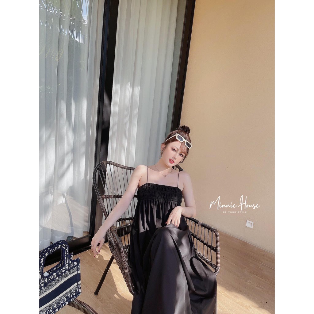 Đầm Maxi 2 Dây Chun Ngực Dáng Dài | BigBuy360 - bigbuy360.vn