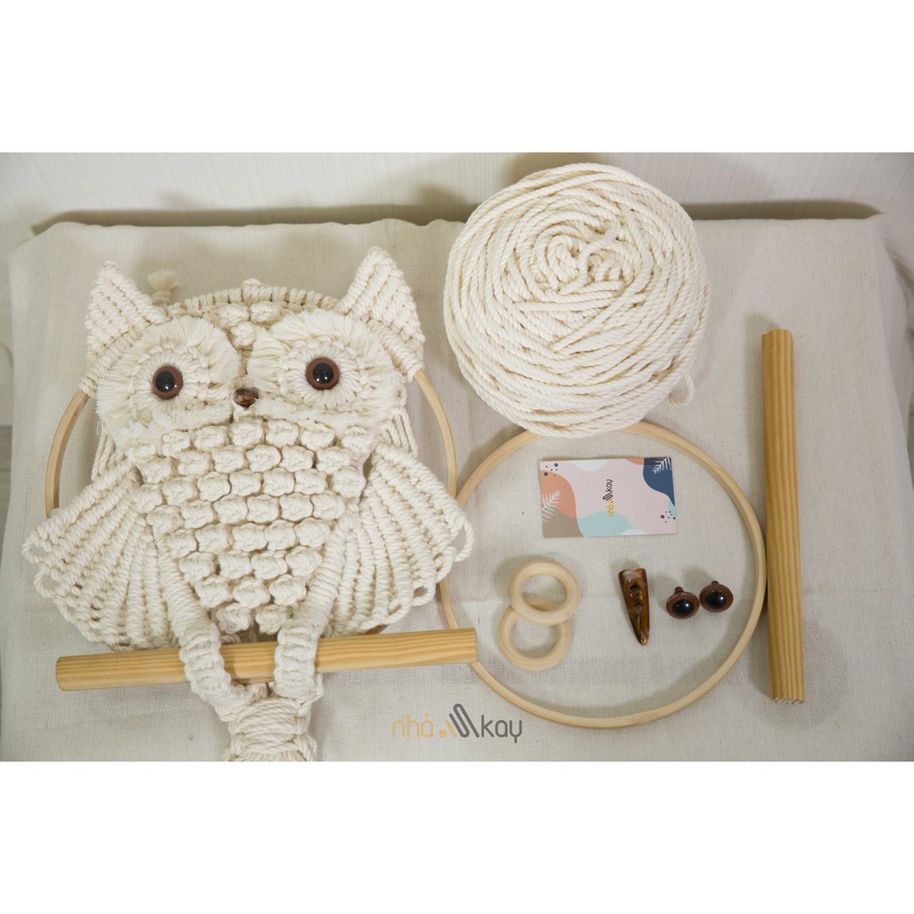 SET 2 CÁI MŨI LÀM CÚ MÈO MACRAME