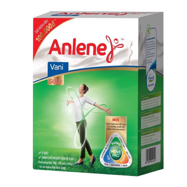 Sữa Anlene vàng 40 tuổi trở lên 1,2 kg