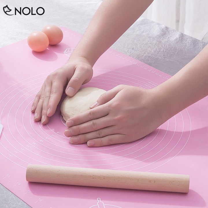 Thảm Lót Nhào Bột Nướng Bánh Chất Liệu Silicone Chịu Nhiệt Kích Thước 40x50cm Chia Kích Thước Bền Bề Mặt Thảm