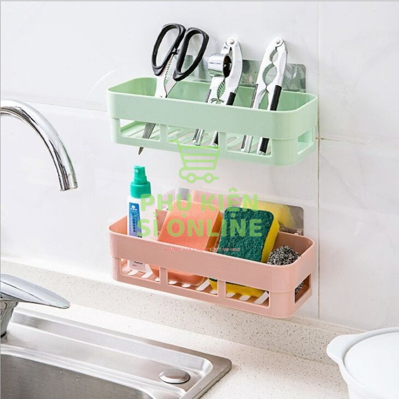 Kệ nhựa hình chữ nhật dán tường không cần khoan lỗ, chịu lực tốt (26 x 10) Store4girls