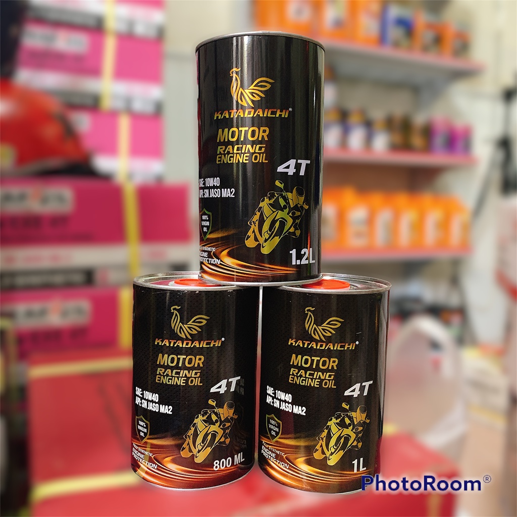 Nhớt Tổng Hợp toàn phần KATADAICHI 10W40 800ml JASO MA2, API SN - DÀNH CHO XE SỐ - XE GA - XE CÔN TAY - NHỚT NHẬP KHẨU