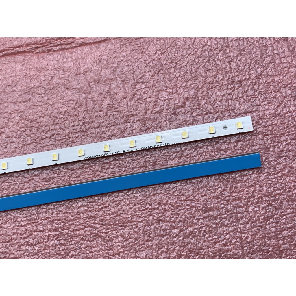 THANH LED TIVI SAMSUNG 49Q60 49Q65 MỚI 100% BỘ 2 THANH MỖI THANH 44 BÓNG 3V DÀI 53,2cm V9Q6-490SM0-R0