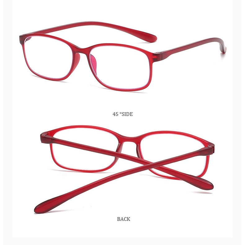 Kính Đọc Sách Gọng Vuông TR90 Chống Bức Xạ Cổ Điển Cho Nam Và Nữ