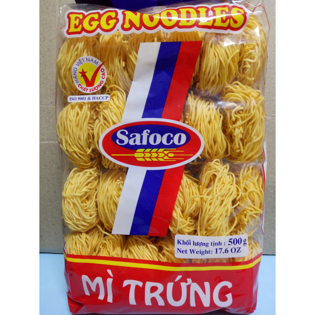 Mì trứng Safoco sợi nhỏ, gói 500g