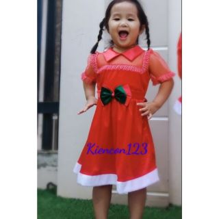 Váy đầm Noel. Đầm sơ mi cho bé. Size 1-> 8