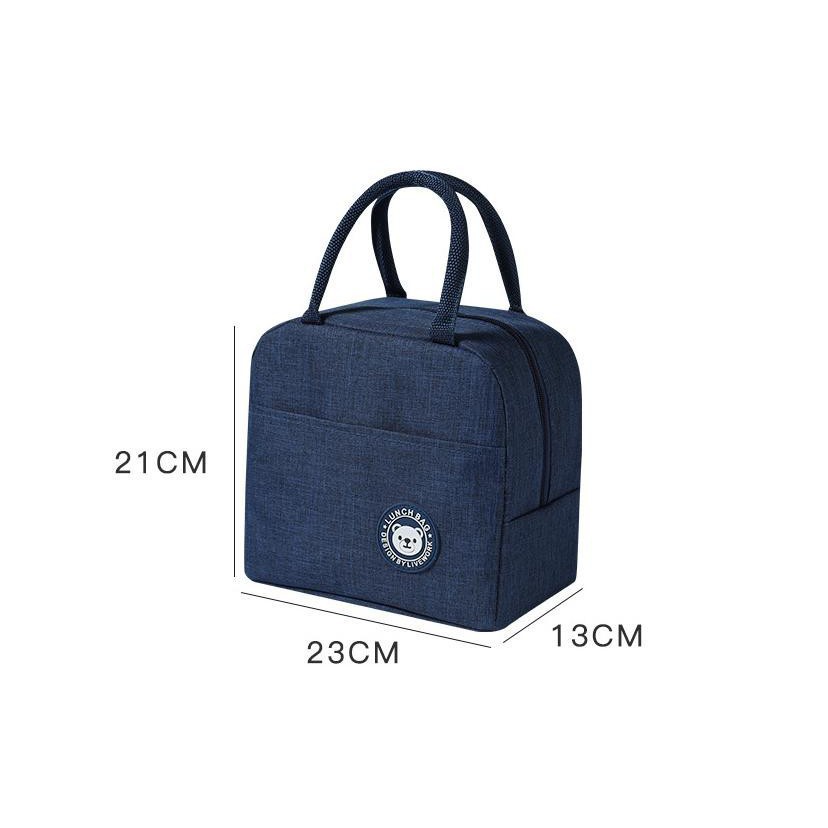 Túi đựng cơm thiết kế Hàn Quốc - Lunch Bag Có lớp bạc giữ nhiệt dễ vệ sinh