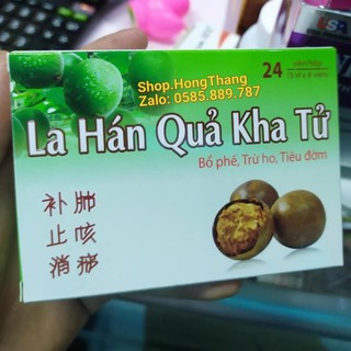 La Hán Quả Kha Tử bổ phế ,trừ ho, tiêu đờm hộp 24viên