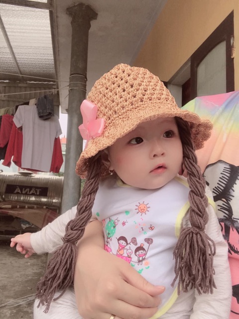Nón tóc giả cho bé
