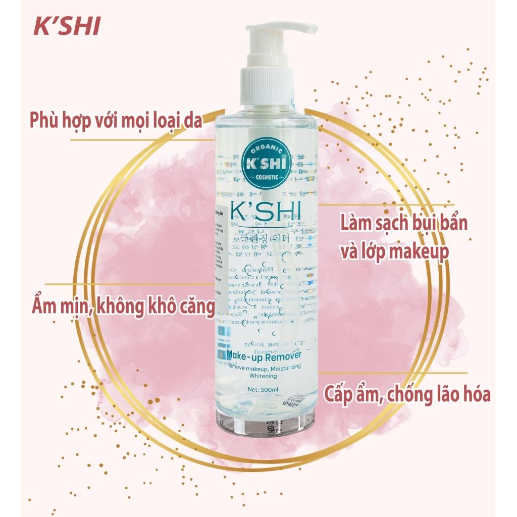 Nước Tẩy Trang K'shi, Tẩy Sạch Lớp Trang Điểm Và Dưỡng Ẩm Cho Da Phù Hợp Với Cả Da Nhạy Cảm 300ml Kshi