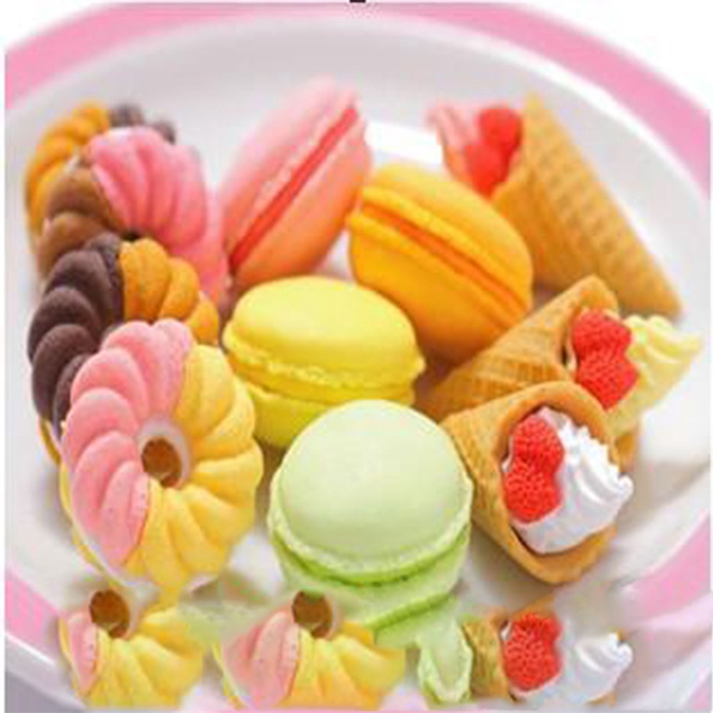 Cục tẩy thiết kế hình bánh tráng miệng dễ thương tiện dụng