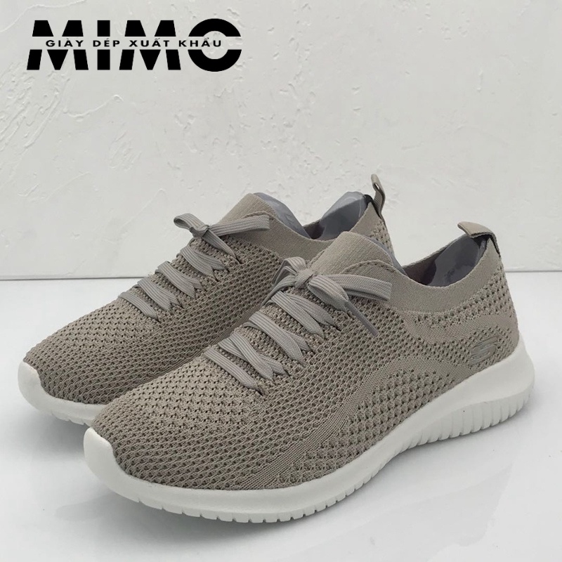Giày Skechers buộc dây, giày thể thao đi bộ siêu êm mềm nhẹ, thoáng khí, chống trơn trượt cho nữ