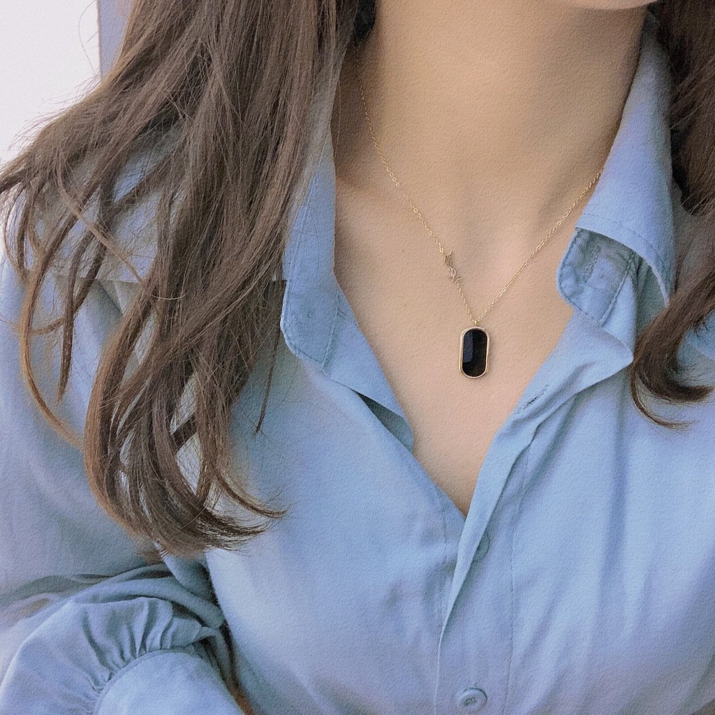 Yves Saint Laurent Vòng Cổ Choker Họa Tiết Chữ YSL Đơn Giản Phong Cách Hàn Quốc