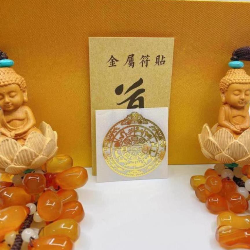 [SHOPEE TRỢ GIÁ] Miếng dán chuyển vận 12 con giáp linh phù tài lộc để ví, ốp dán điện thoại máy tính bảng
