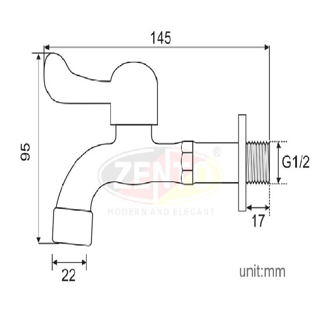 Vòi xả lạnh inox304 Zento ZT712-1