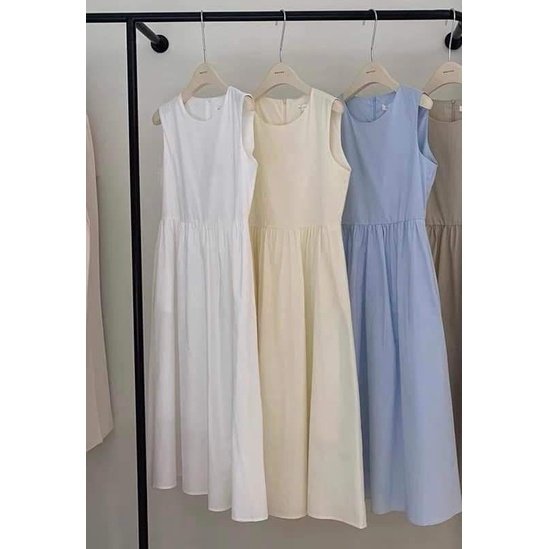 Set váy 3 lỗ  thô đũi dáng dài+ khăn xanh phong cách ulzzang