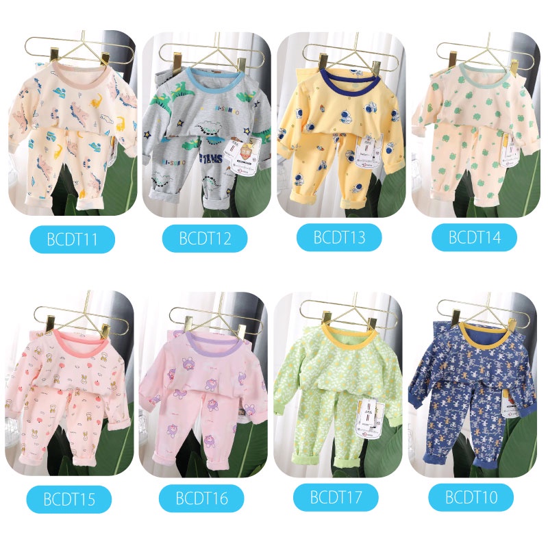 [COTTON ĐANH MỊN] Bộ Thu Đông Bé Trai, Bé Gái Cotton Dài Tay Lagom