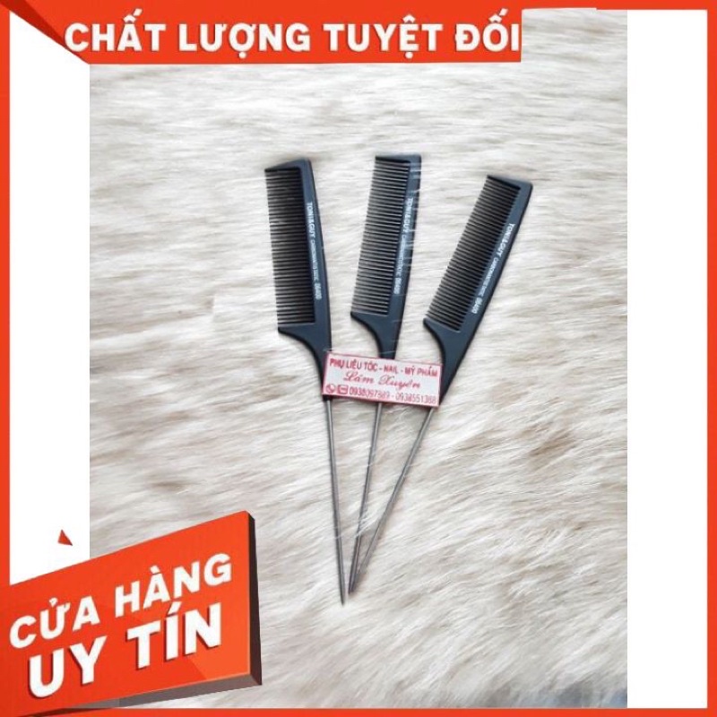 GIÁ RẺ Lược đuôi nhọn cán inox 06400 Toni Guy đánh rối đuôi nhựa, chịu nhiệt, kháng hoá chất, dễ vệ sinh giá rẻ salon