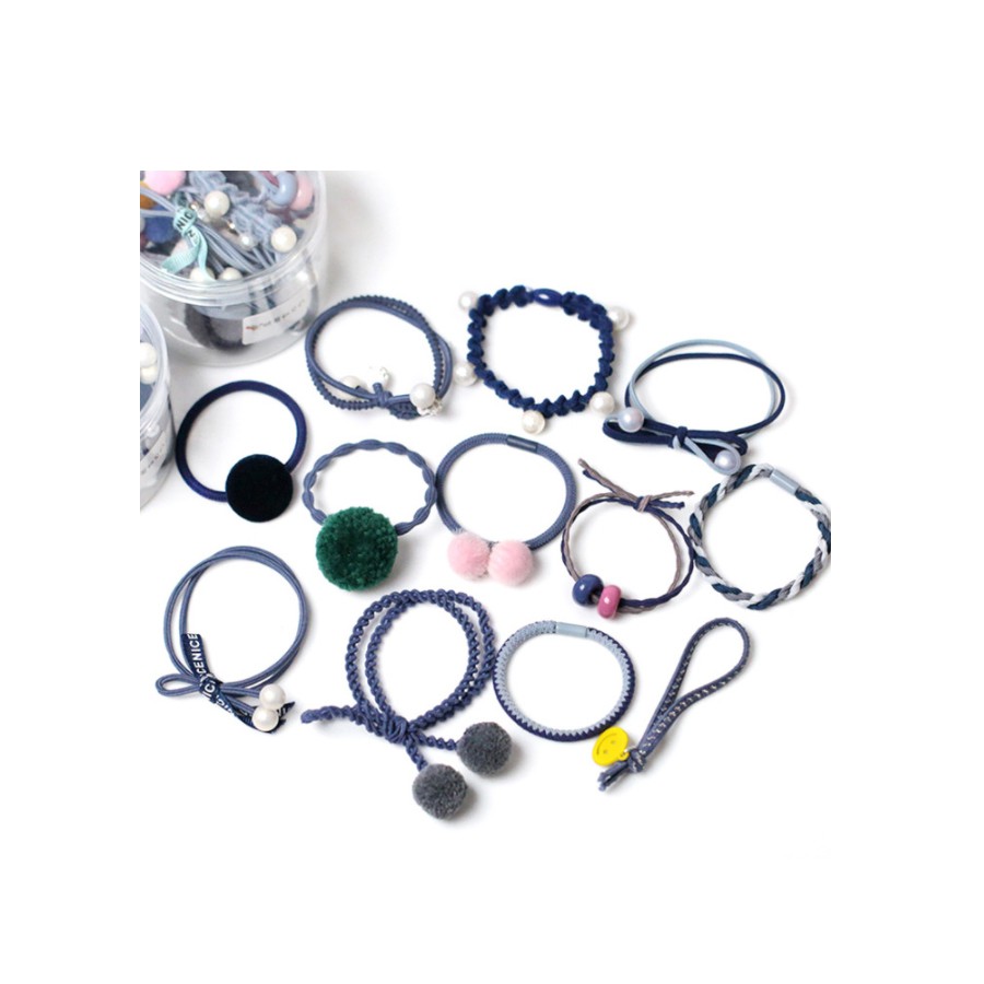 Sét 12 dây buộc tóc xuất Hàn loại tốt HD03