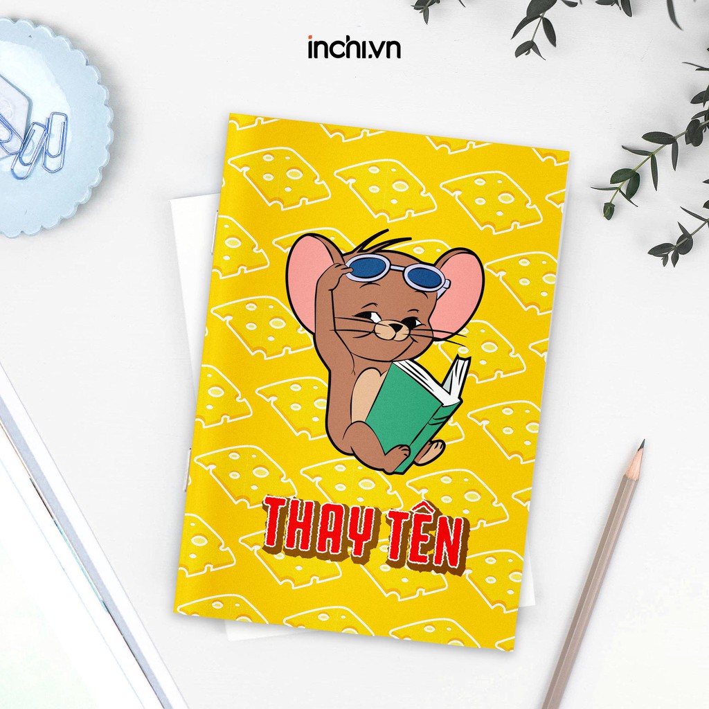 CARTOON - 5 MẪU VỞ KẺ NGANG 120 TRANG IN TÊN THEO YÊU CẦU KÈM HÌNH TOM &amp; JERRY ĐỘC ĐÁO -VỞ NĂM HỌC MỚI CHO BÉ ĐẾN TRƯỜNG