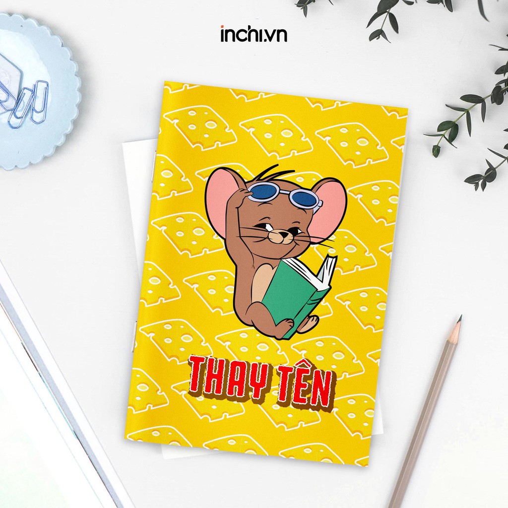 ( SIÊU HOT ) 5 MẪU VỞ Ô LY IN TÊN VÀ HÌNH TOM &amp; JERRY THEO YÊU CẦU 80 TRANG CHO BÉ TIỂU HỌC , MẪU GIÁO , TẬP VIẾT ĐẸP..