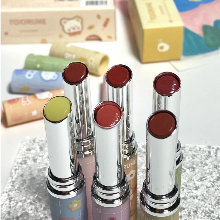 Son dưỡng có màu TOORUNE Love Bear dưỡng môi căng mọng Cloud Bear Light Embellish Lip Balm dầu dừa