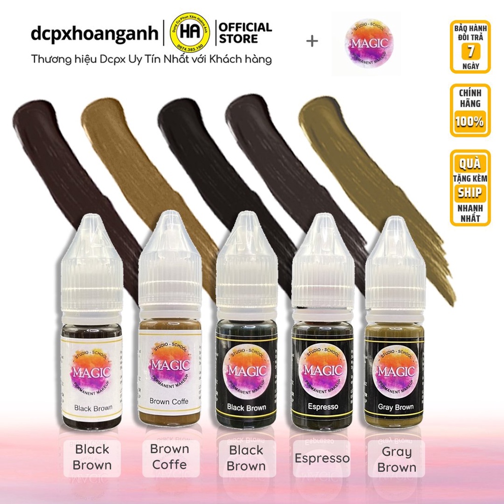 Mực Phun Xăm Magic Chuyên Điêu Khắc Hairstroke và Phun Shading - dcpxhoanganh