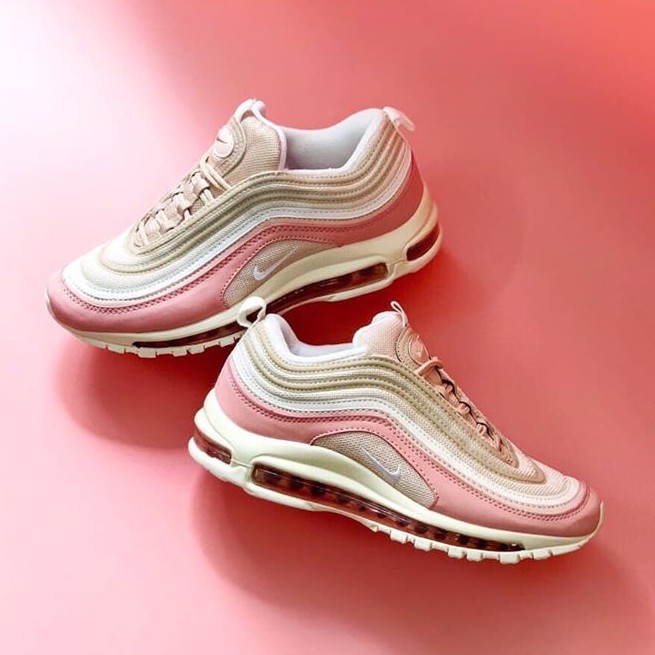 Giày thể thao air max 97 màu hồng phản quang nữ