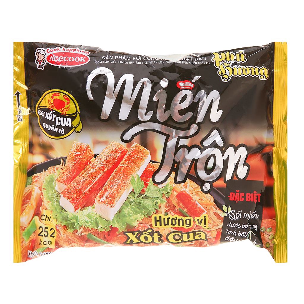 Thùng 24 gói Miến Xào Phú Hương Hương Vị Xốt Cua 60G