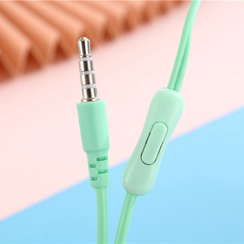 Tai Nghe Nhét Tai Jack 3.5mm Có Micro Và Nút Điều Chỉnh Âm Lượng Thời Trang Chất Lượng Cao