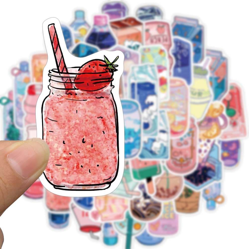 Set 50 miếng dán trang trí Laptop chống thấm nước họa tiết dễ thương