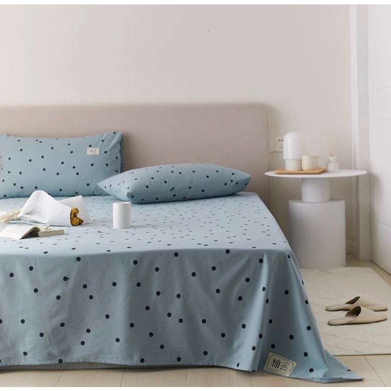 shinbedding_ Set Ga Gối Cotton 100% Mềm Mát Thấm Hút Tốt